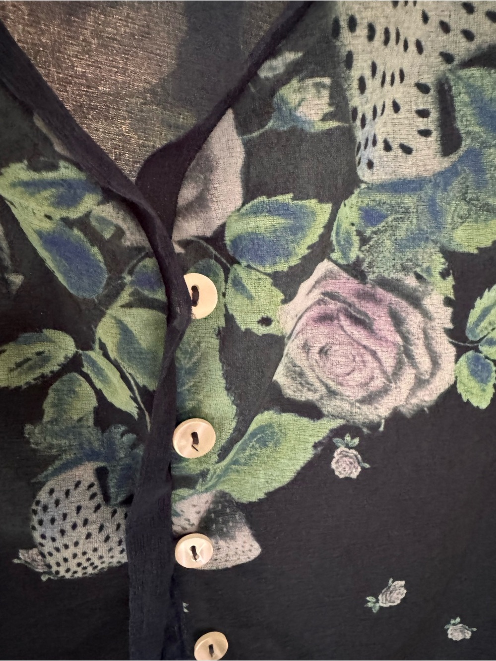 Free People Home Grown Mesh Cardi. Floral Long Sleeve Top. XL NWT - Picture 5 of 12